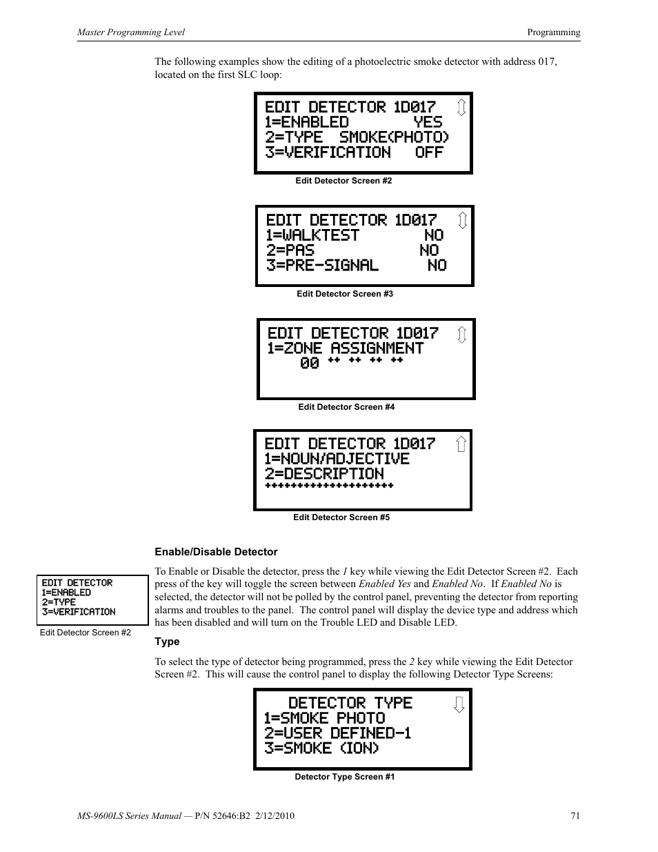 Fire-Lite MS-9600LSC Addressable Fire Alarm Control Panel User Manual | Page 71 / 208