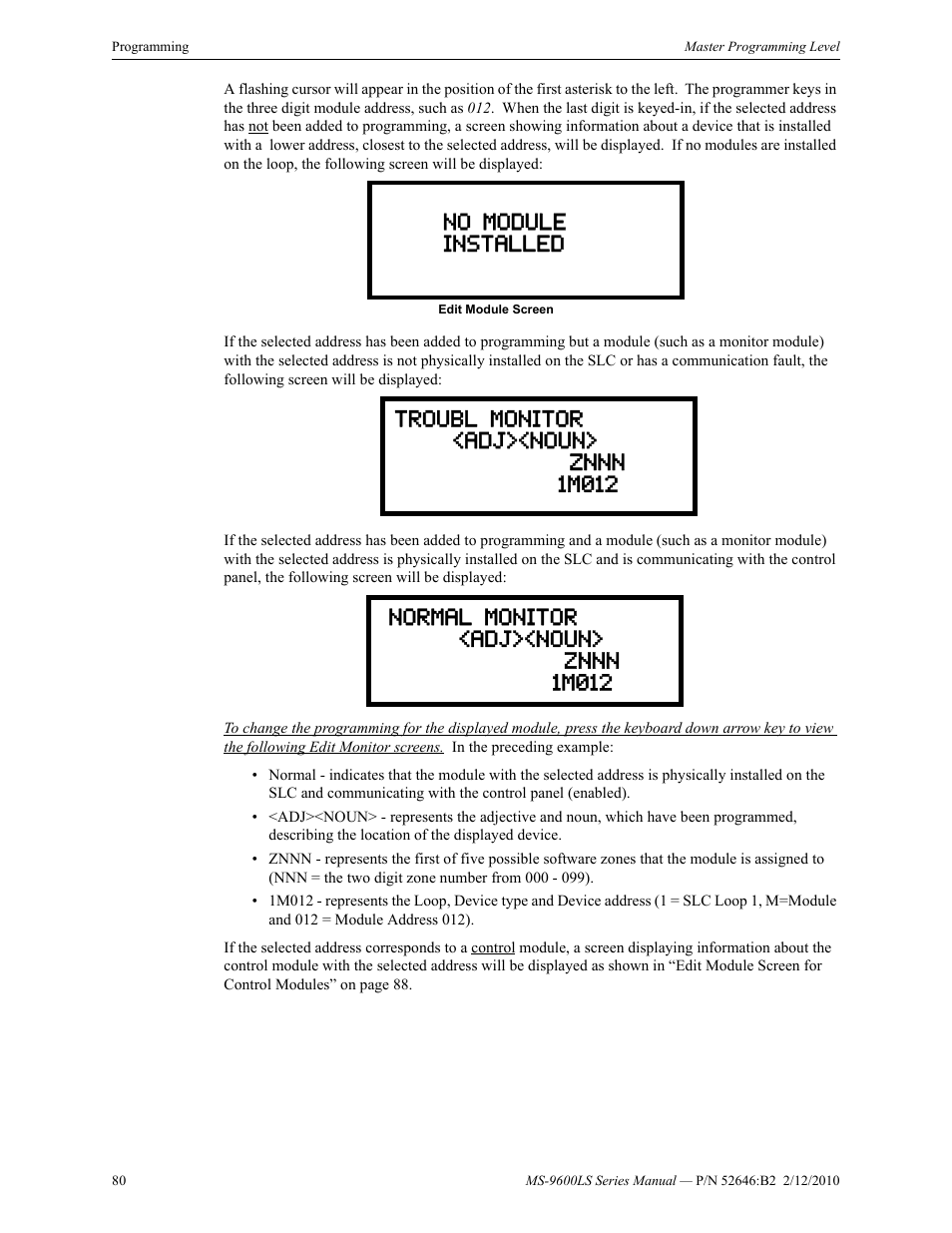 Fire-Lite MS-9600LSC Addressable Fire Alarm Control Panel User Manual | Page 80 / 208