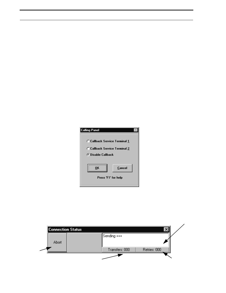 Chapter 6 communications, 1 download to communicator, Figure 6-1: downloading | Figure 6-2: download connection status, Communications, Chapter 6 | Fire-Lite P K-411UD Windows-Based Off-Line Programming Utility User Manual | Page 46 / 68