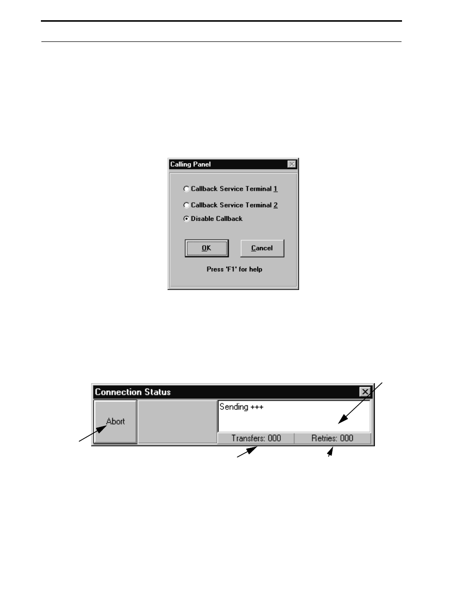 2 upload from communicator, Figure 6-3: uploading, Figure 6-4: upload connection status | Fire-Lite P K-411UD Windows-Based Off-Line Programming Utility User Manual | Page 48 / 68