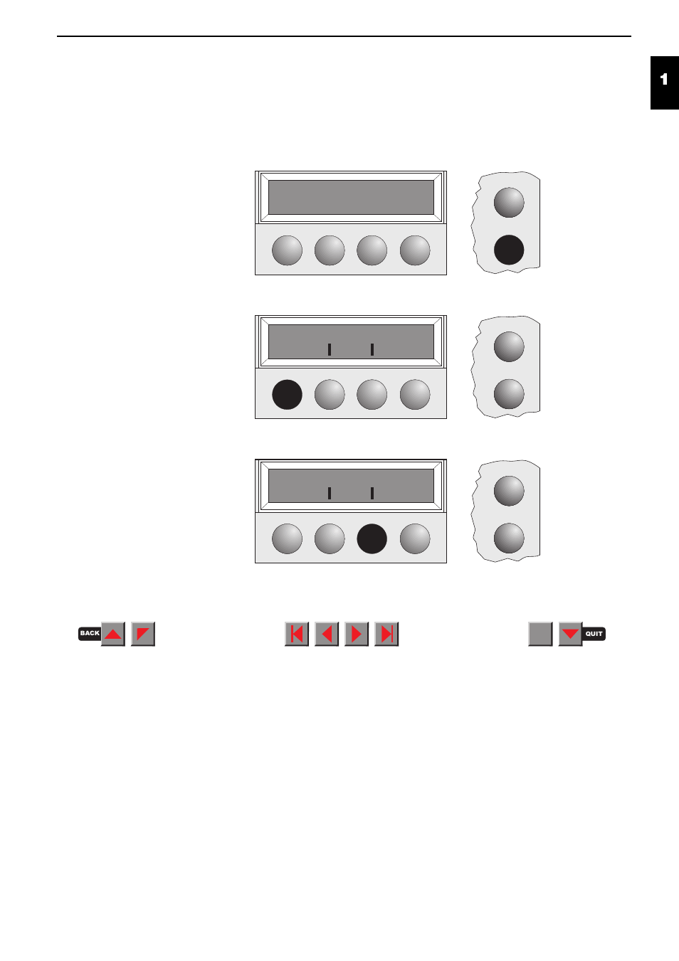 Offline trac.1 park < > lf/ff, Adjust paperway menu char, Print menu back next | Fire-Lite PRN-6 Reference-Manual User Manual | Page 16 / 107