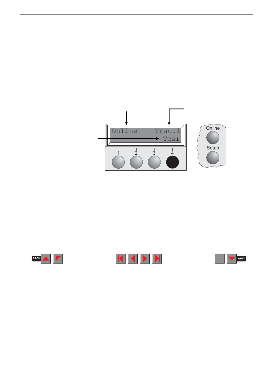 The lc display, Online trac.1 tear | Fire-Lite PRN-6 Reference-Manual User Manual | Page 9 / 107