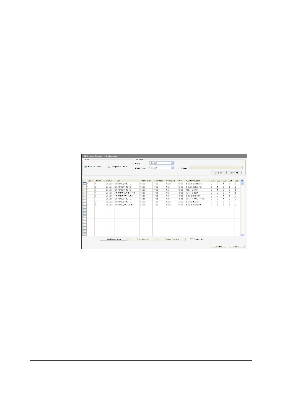 Detectors, Viewing devices | Fire-Lite PS Tools MS-9600 User Manual | Page 48 / 104