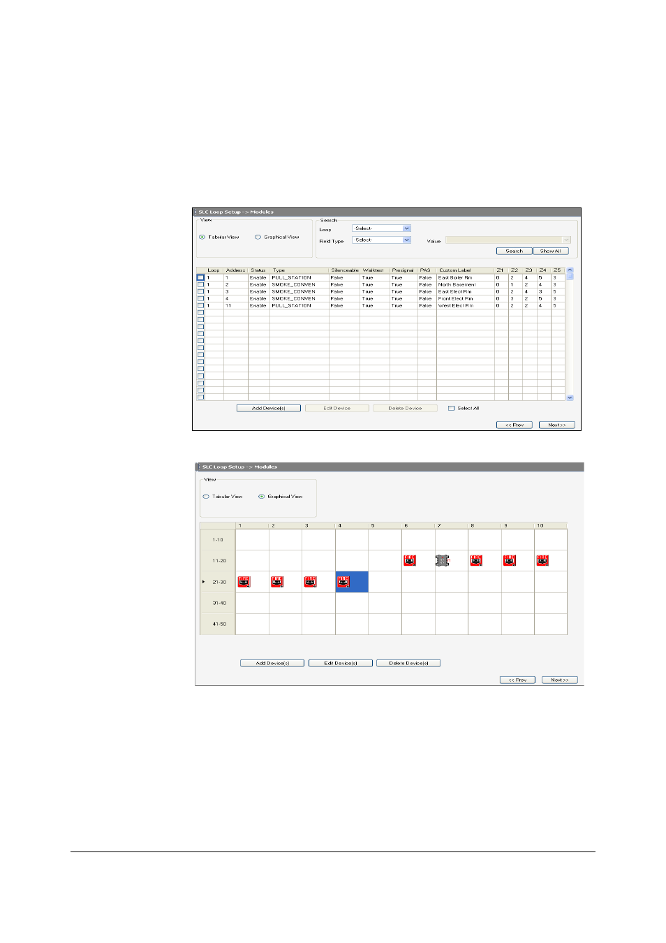 Viewing modules, Adding modules | Fire-Lite PS Tools MS-9600 User Manual | Page 54 / 104