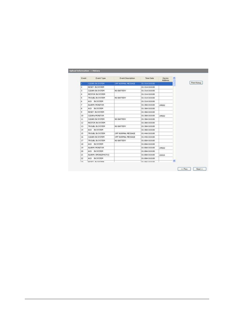 History data | Fire-Lite PS Tools MS-9600 User Manual | Page 65 / 104