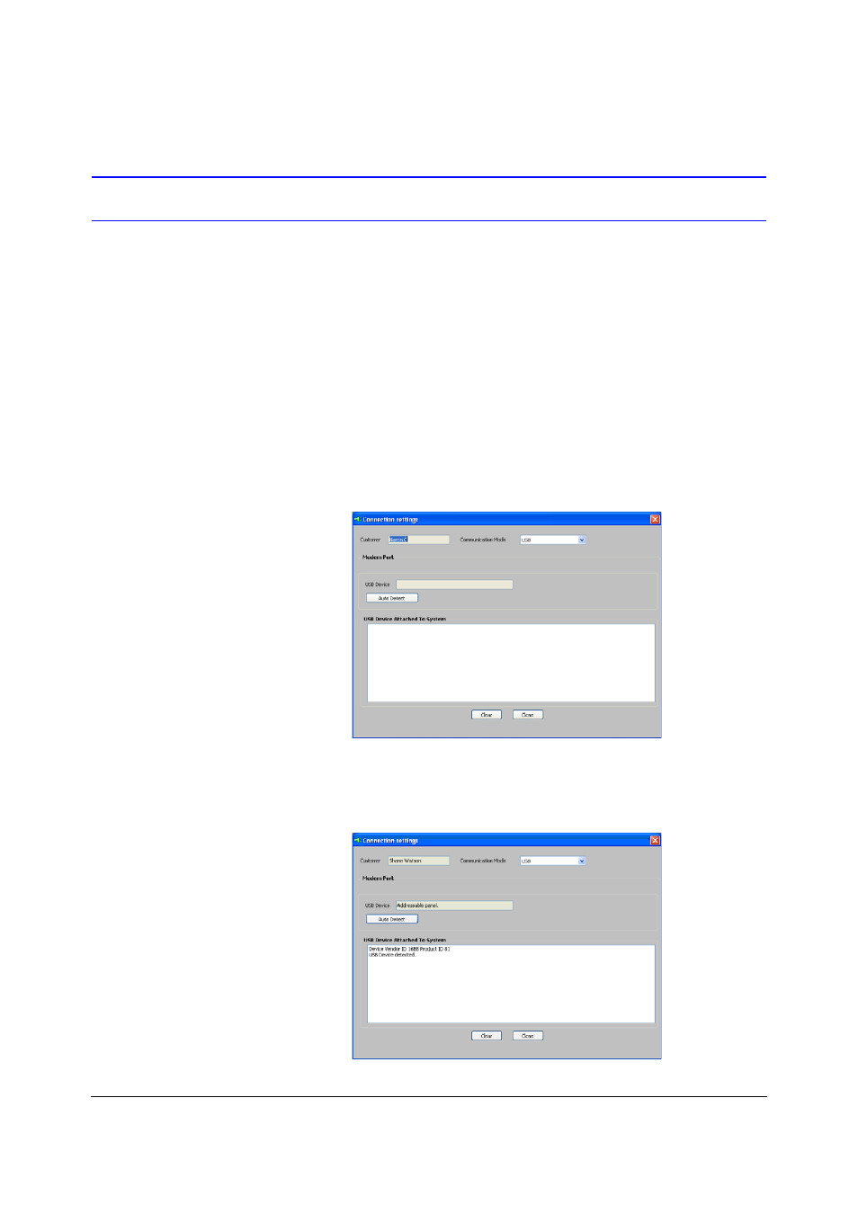 Connection settings, Usb device settings | Fire-Lite PS Tools MS-9600 User Manual | Page 80 / 104