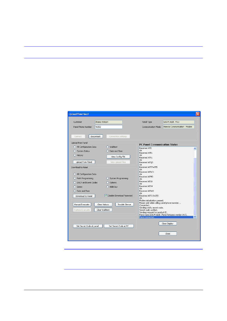 Connect/disconnect to fire panel | Fire-Lite PS Tools MS-9600 User Manual | Page 83 / 104