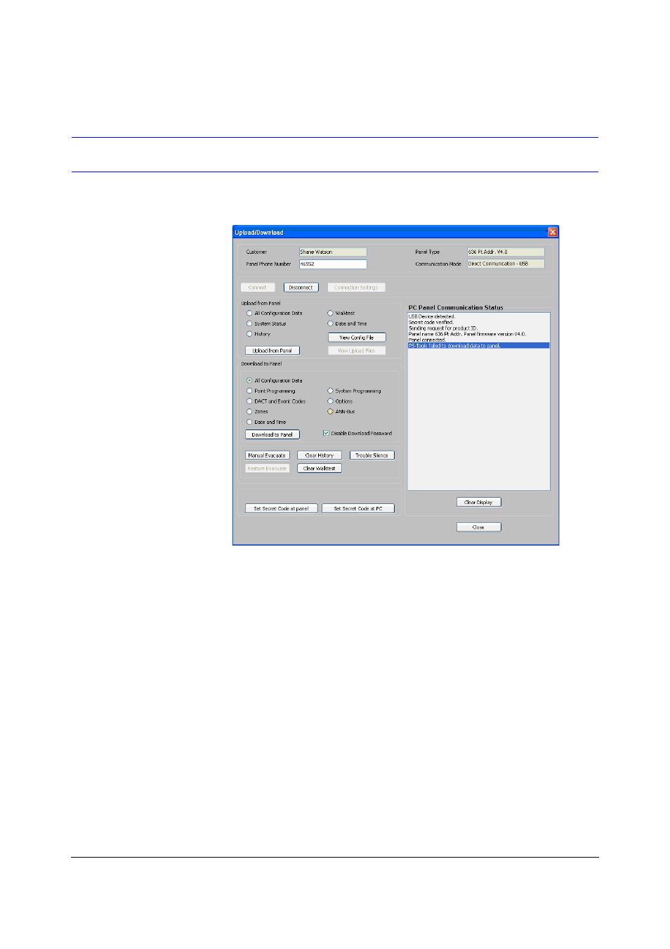 Ps-tools failed to download data to panel | Fire-Lite PS Tools MS-9600 User Manual | Page 97 / 104