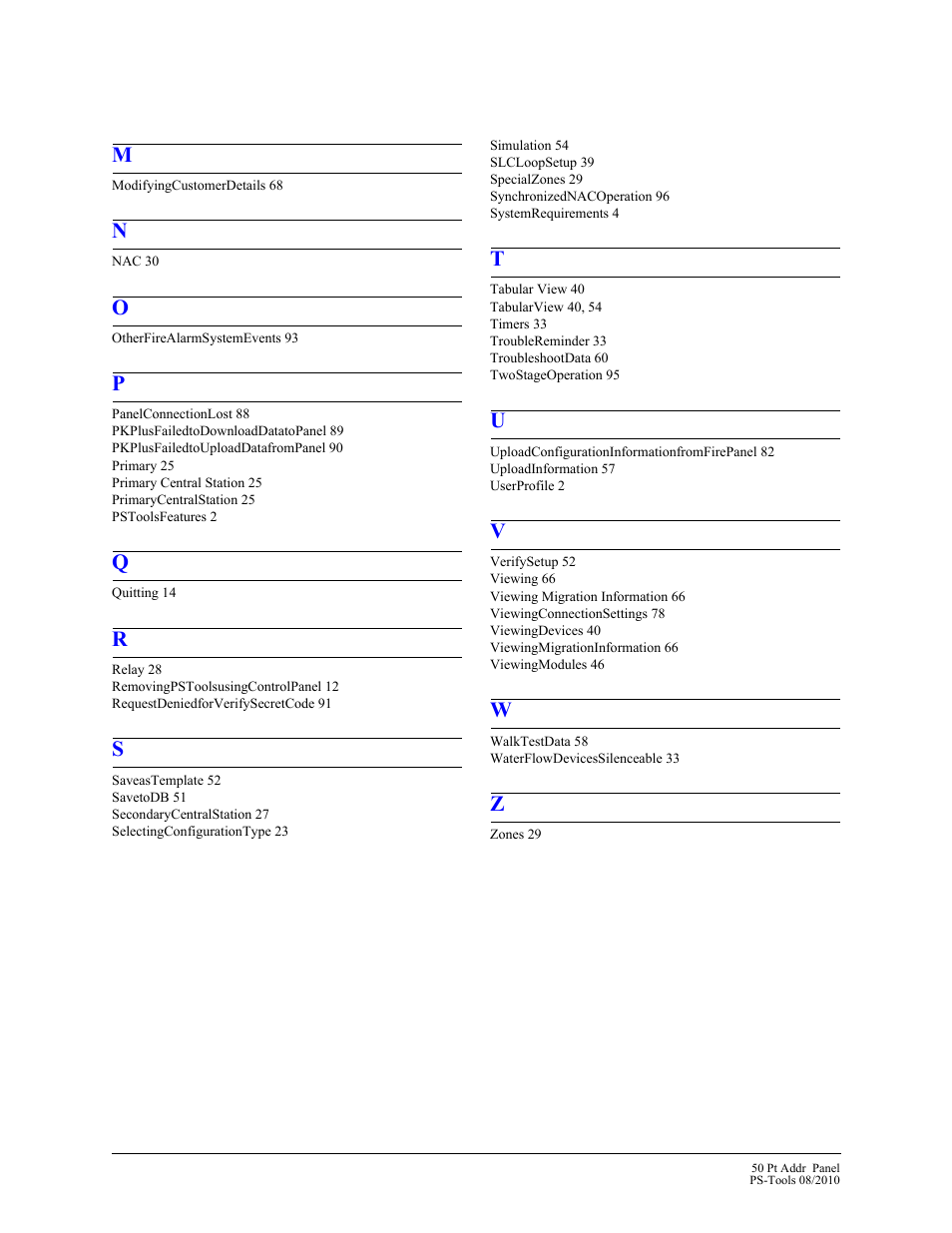 Fire-Lite PS-Tools MS-9050 User Manual | Page 101 / 101