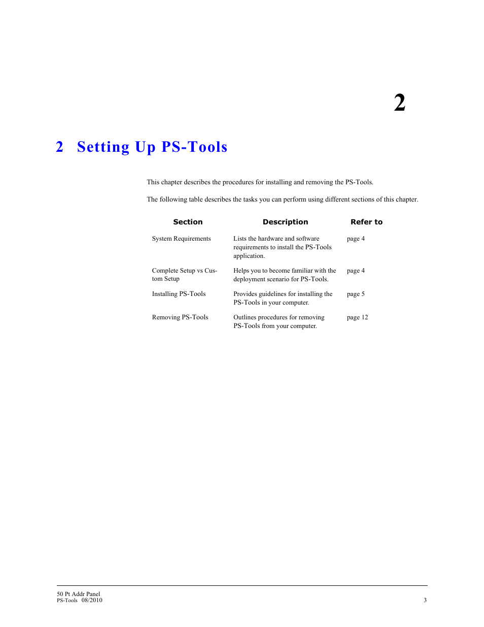 2 setting up ps-tools, Setting up ps-tools | Fire-Lite PS-Tools MS-9050 User Manual | Page 11 / 101