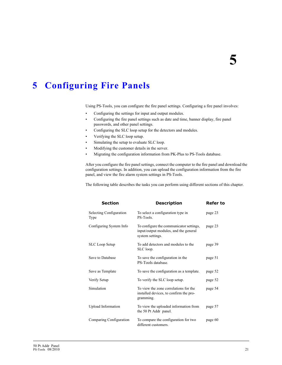 5 configuring fire panels, Configuring fire panels | Fire-Lite PS-Tools MS-9050 User Manual | Page 29 / 101