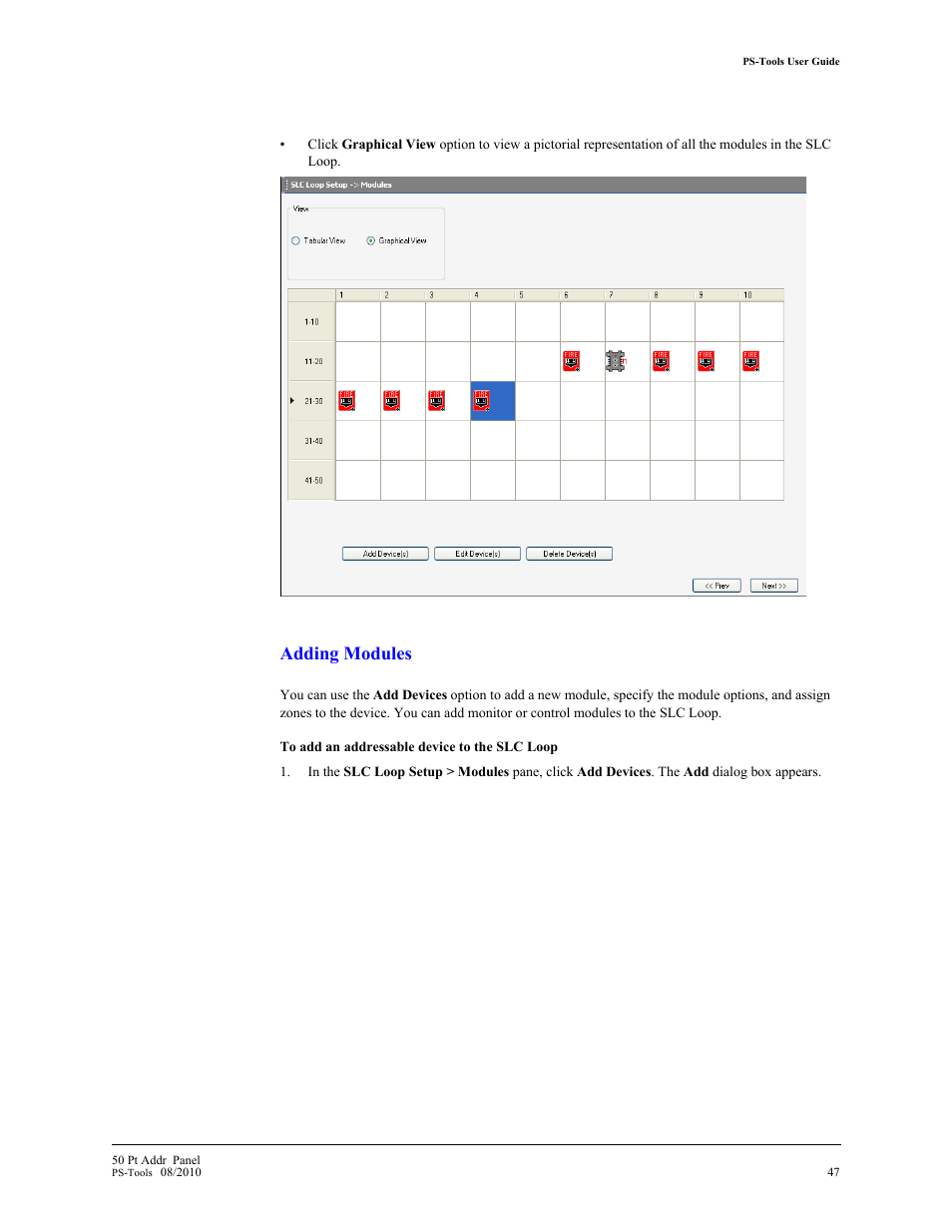 Adding modules | Fire-Lite PS-Tools MS-9050 User Manual | Page 55 / 101