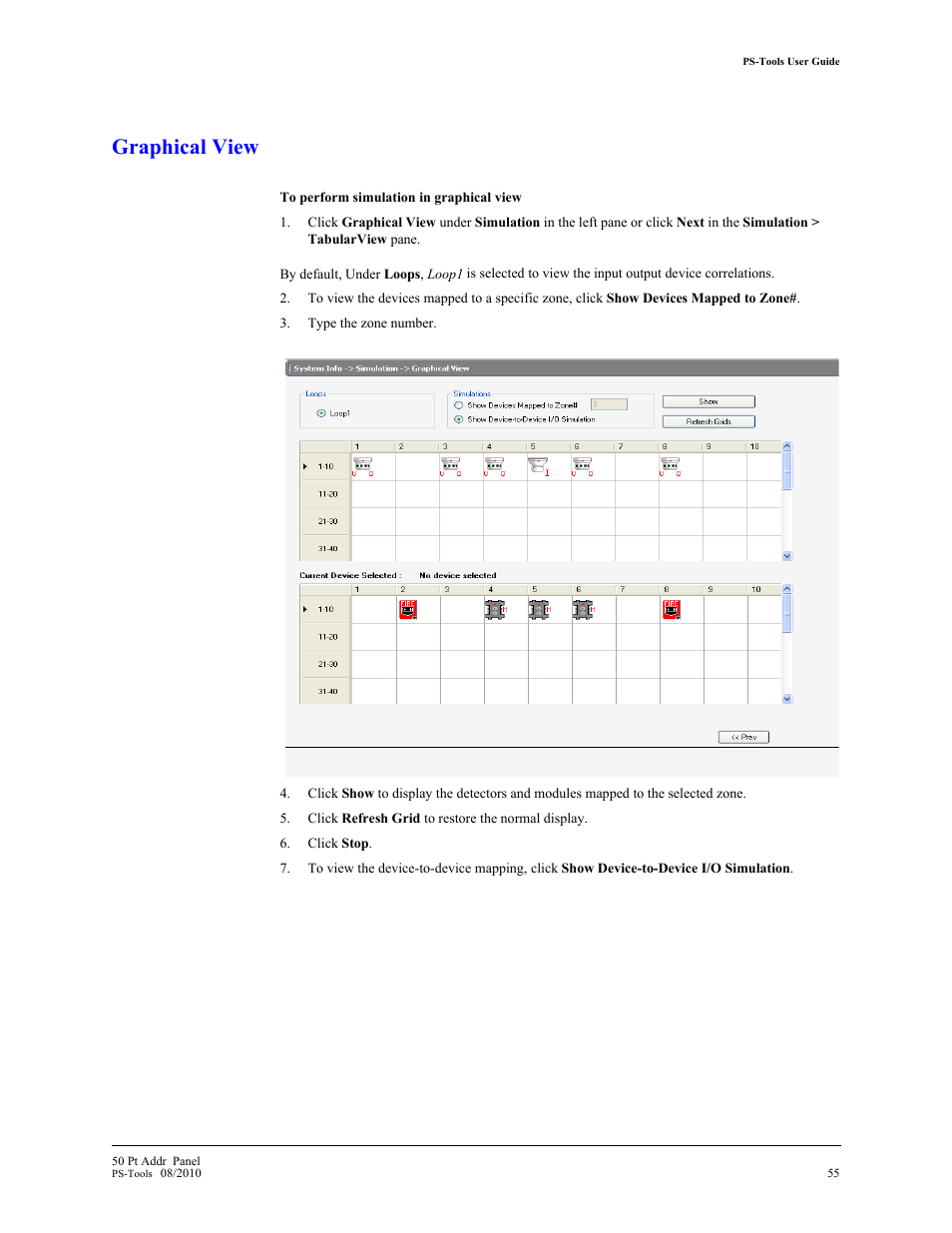 Graphical view | Fire-Lite PS-Tools MS-9050 User Manual | Page 63 / 101