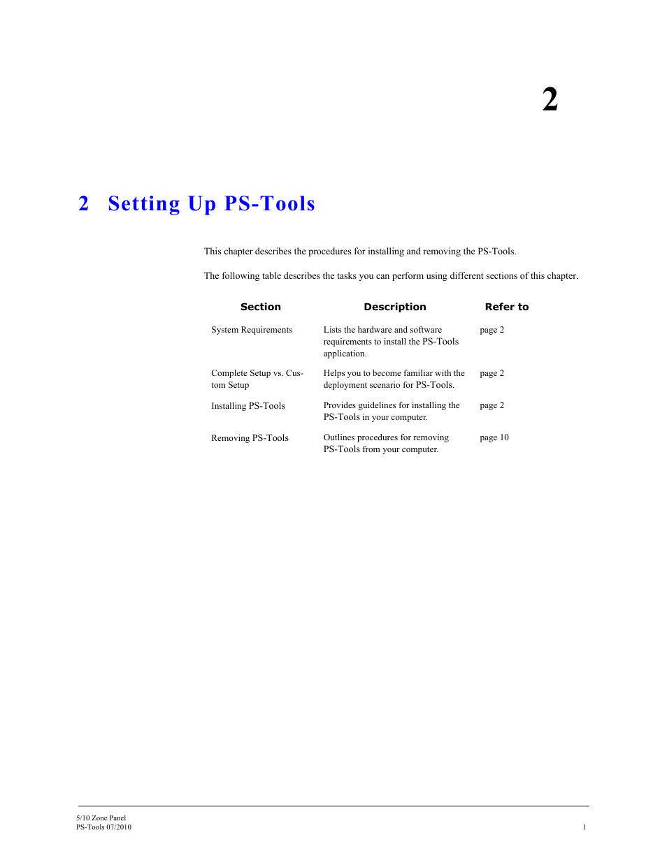 2 setting up ps-tools, Setting up ps-tools | Fire-Lite PS-Tools 5UD/10UD User Manual | Page 11 / 92