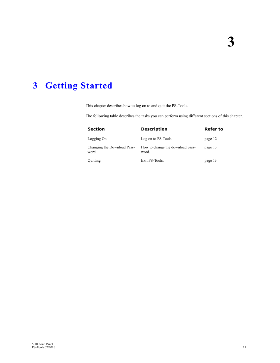 3 getting started, Getting started | Fire-Lite PS-Tools 5UD/10UD User Manual | Page 21 / 92
