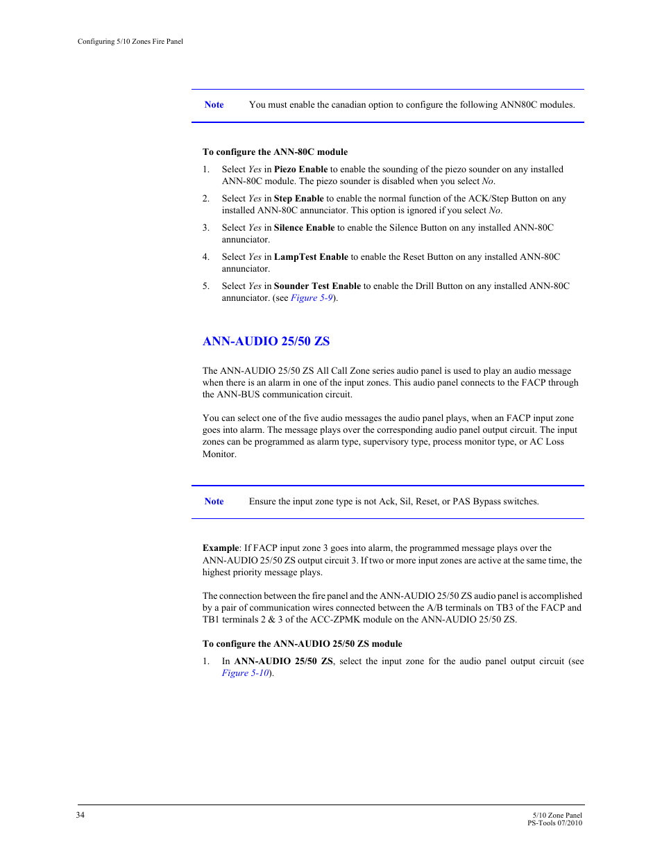 Ann-audio 25/50 zs | Fire-Lite PS-Tools 5UD/10UD User Manual | Page 43 / 92