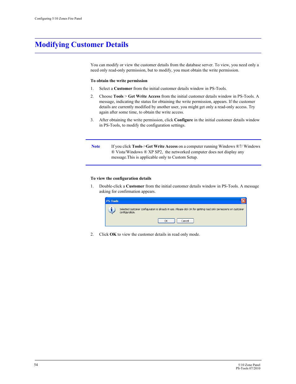 Modifying customer details, 17 modifying customer details | Fire-Lite PS-Tools 5UD/10UD User Manual | Page 63 / 92