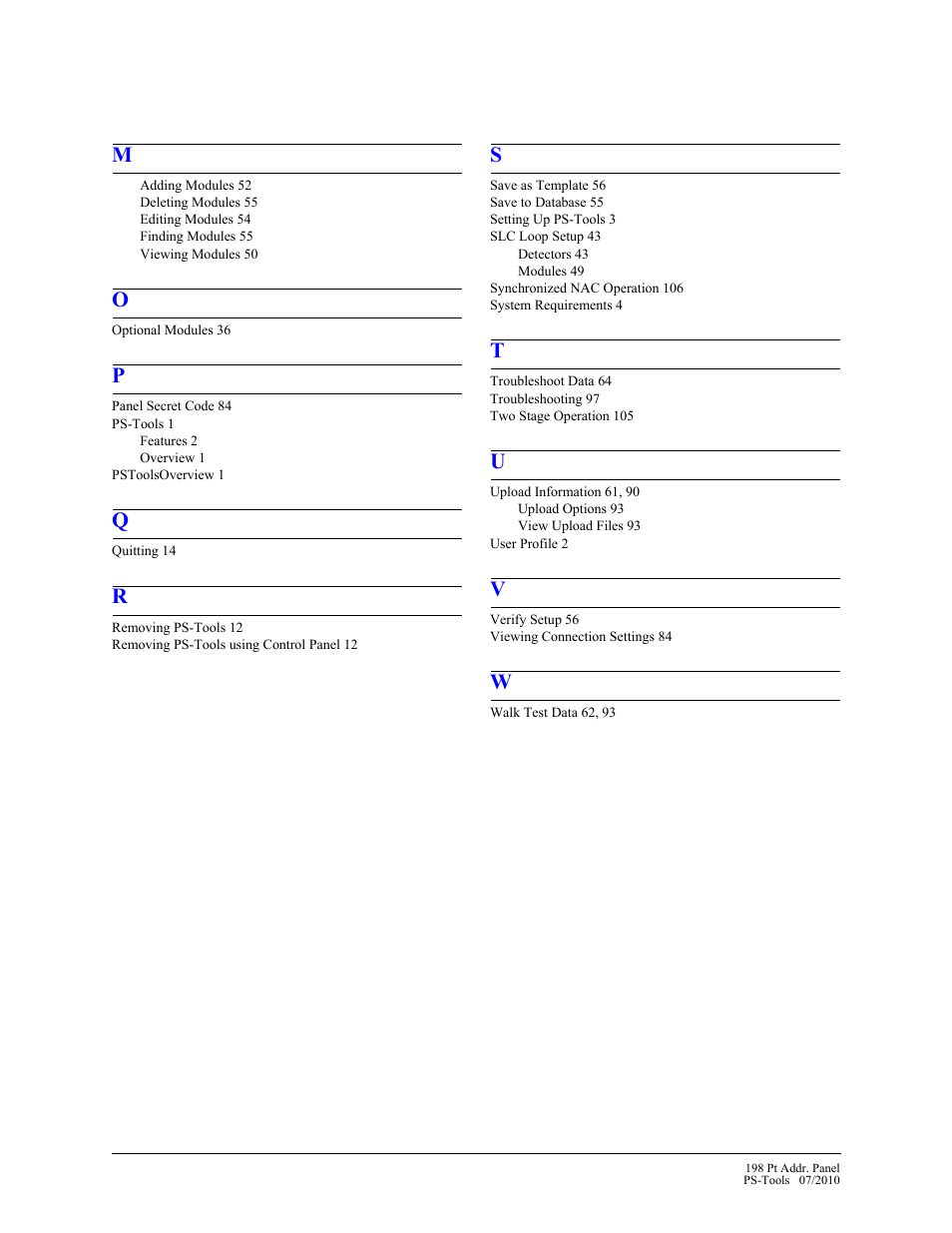 Fire-Lite PS-Tools MS-9200UDLS User Manual | Page 112 / 112