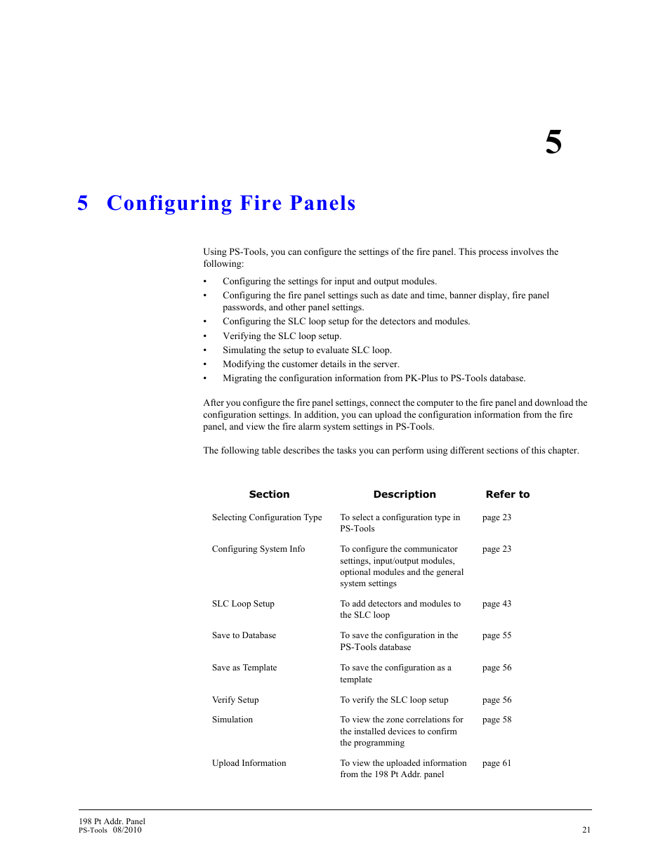 5 configuring fire panels, Configuring fire panels | Fire-Lite PS-Tools MS-9200UDLS User Manual | Page 29 / 112