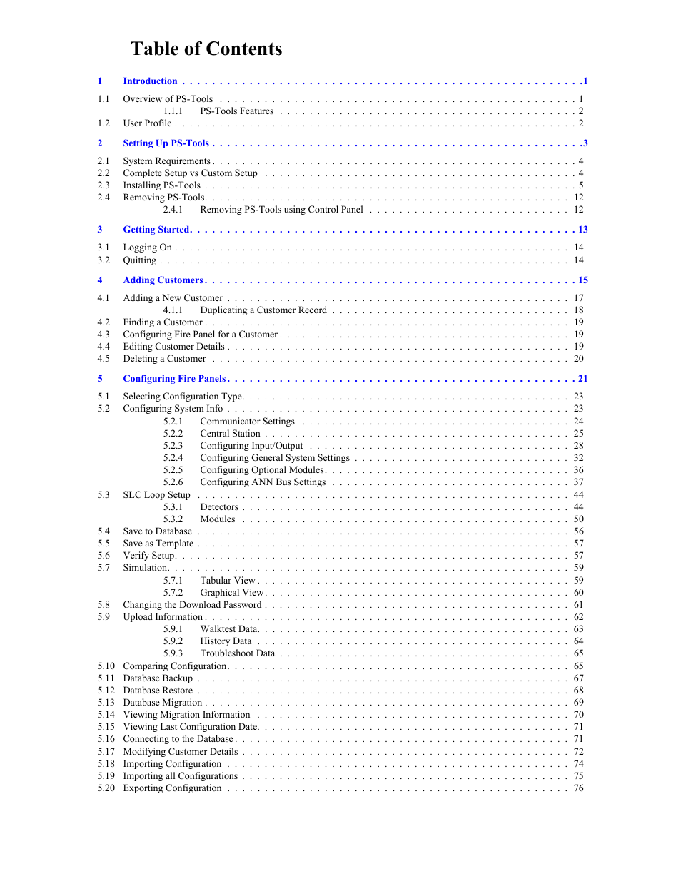 Fire-Lite PS-Tools MS-9200UDLS User Manual | Page 5 / 112