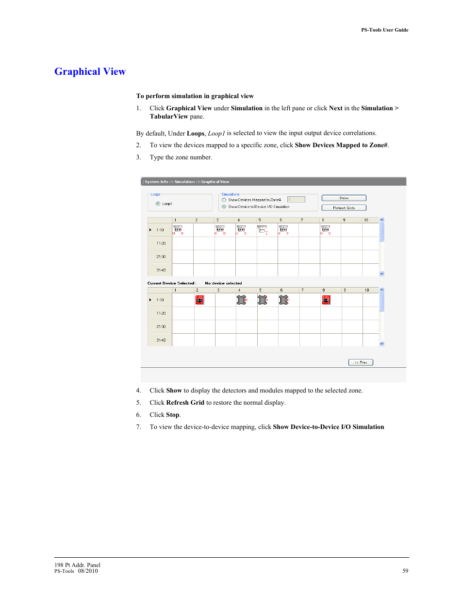 Graphical view | Fire-Lite PS-Tools MS-9200UDLS User Manual | Page 67 / 112