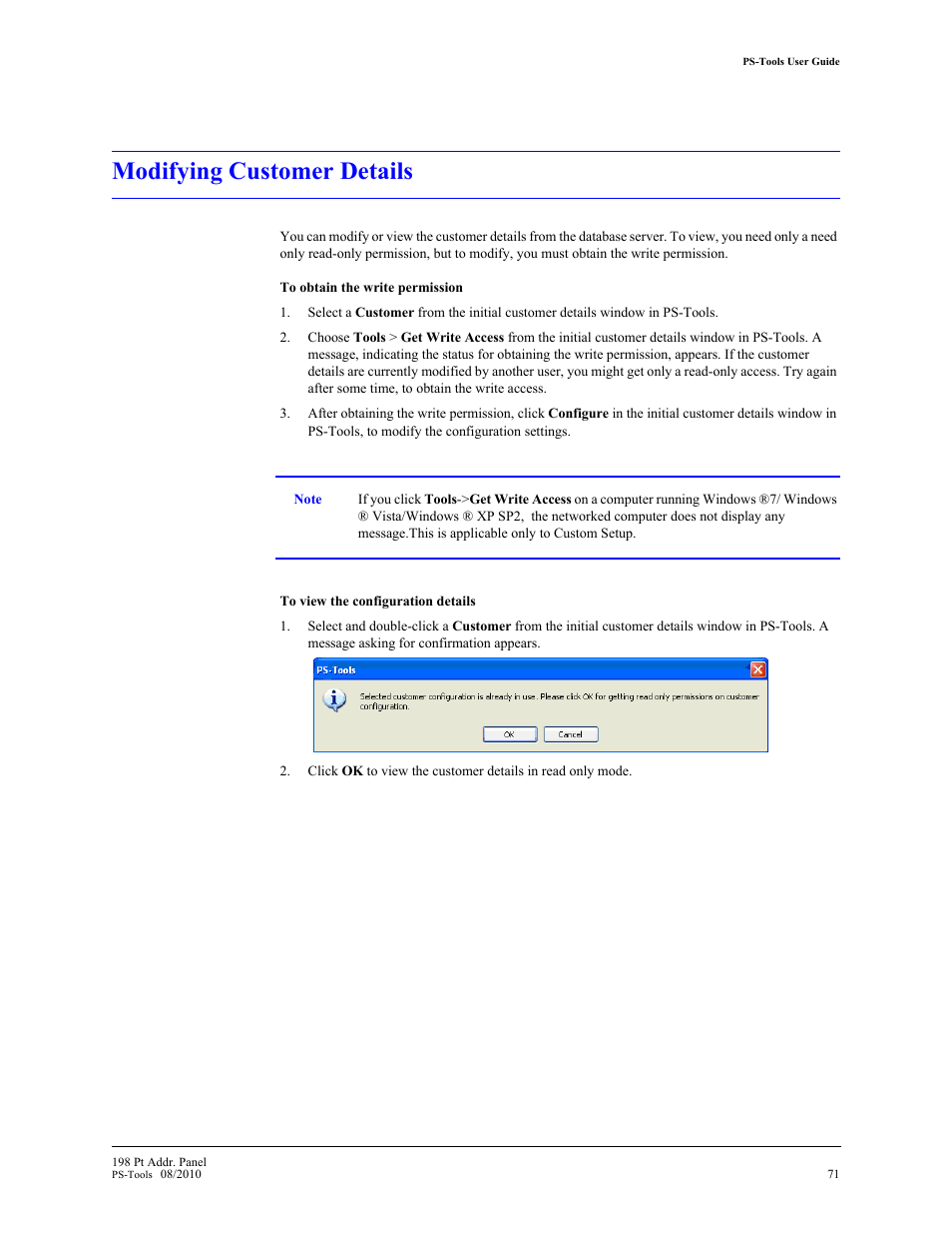 Modifying customer details, 17 modifying customer details | Fire-Lite PS-Tools MS-9200UDLS User Manual | Page 79 / 112