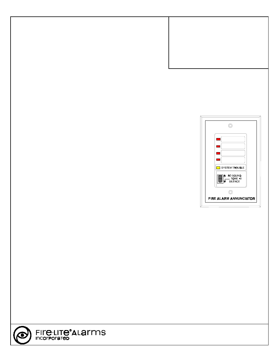 Fire-Lite RZA-4XF Remote Zone Annunciator Module User Manual | 2 pages