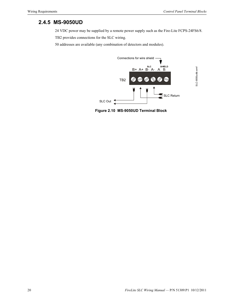 5 ms-9050ud, Ms-9050ud | Fire-Lite SLC Intelligent Control Panel Wiring Manual User Manual | Page 20 / 80