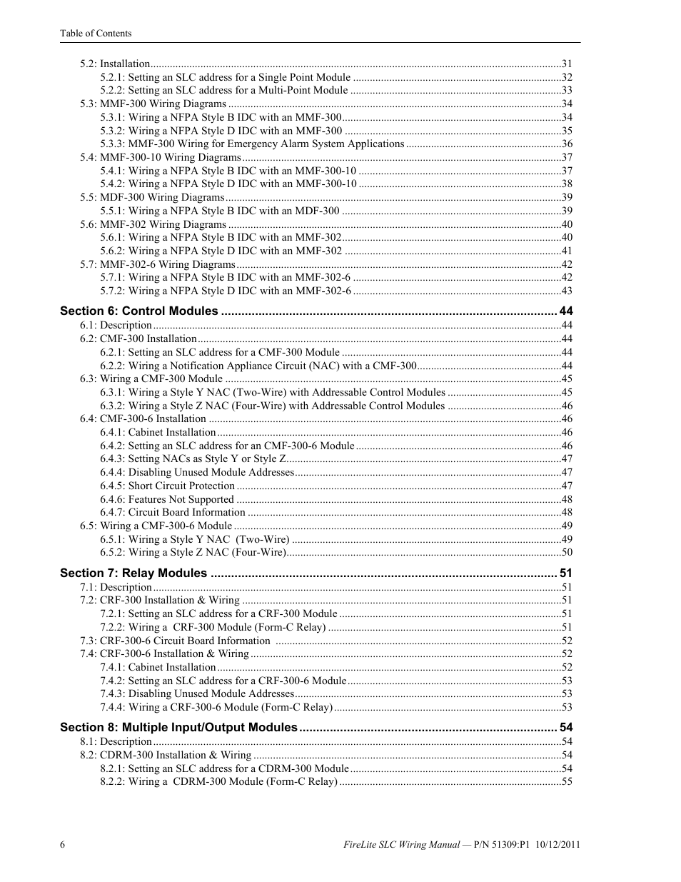 Fire-Lite SLC Intelligent Control Panel Wiring Manual User Manual | Page 6 / 80