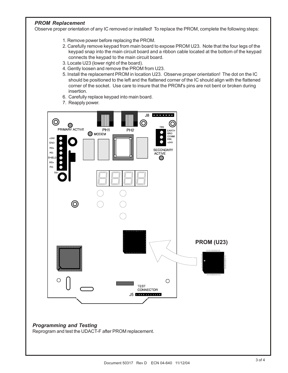 Fire-Lite UDACT-F Field Software Change Procedure User Manual | Page 3 / 4