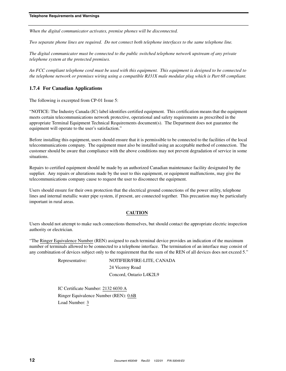 Fire-Lite UDACT-F Universal Digital Alarm Communicator Transmitter User Manual | Page 12 / 68