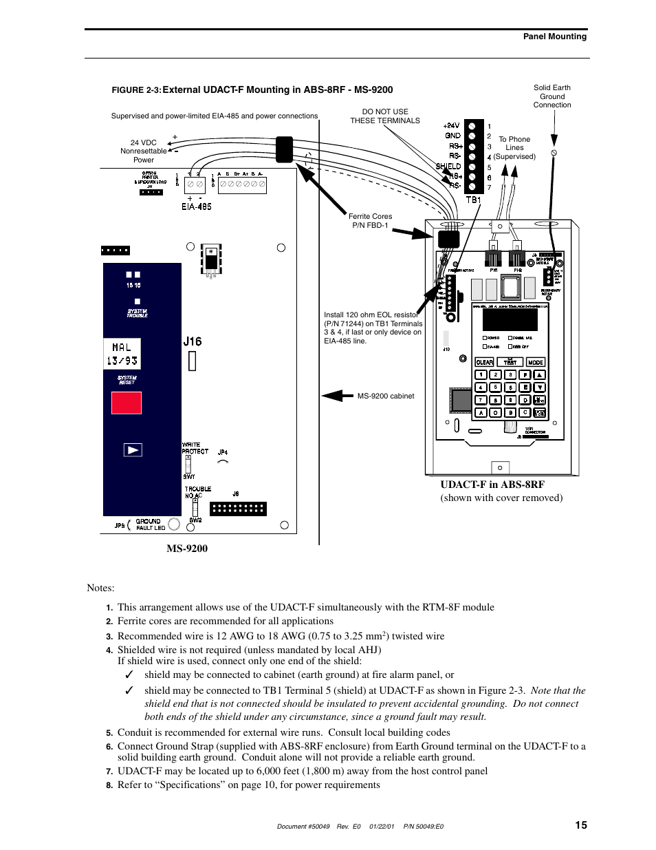 Fire-Lite UDACT-F Universal Digital Alarm Communicator Transmitter User Manual | Page 15 / 68