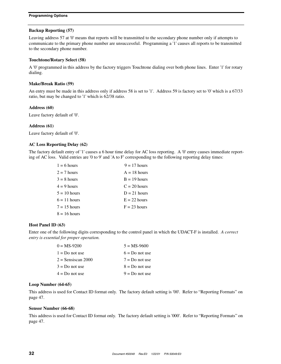 Fire-Lite UDACT-F Universal Digital Alarm Communicator Transmitter User Manual | Page 32 / 68