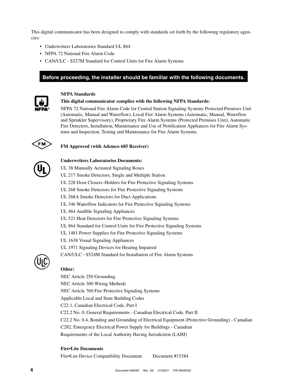 Fire-Lite UDACT-F Universal Digital Alarm Communicator Transmitter User Manual | Page 4 / 68