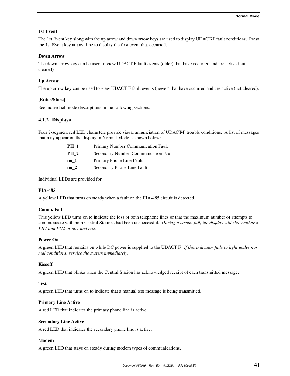 Fire-Lite UDACT-F Universal Digital Alarm Communicator Transmitter User Manual | Page 41 / 68