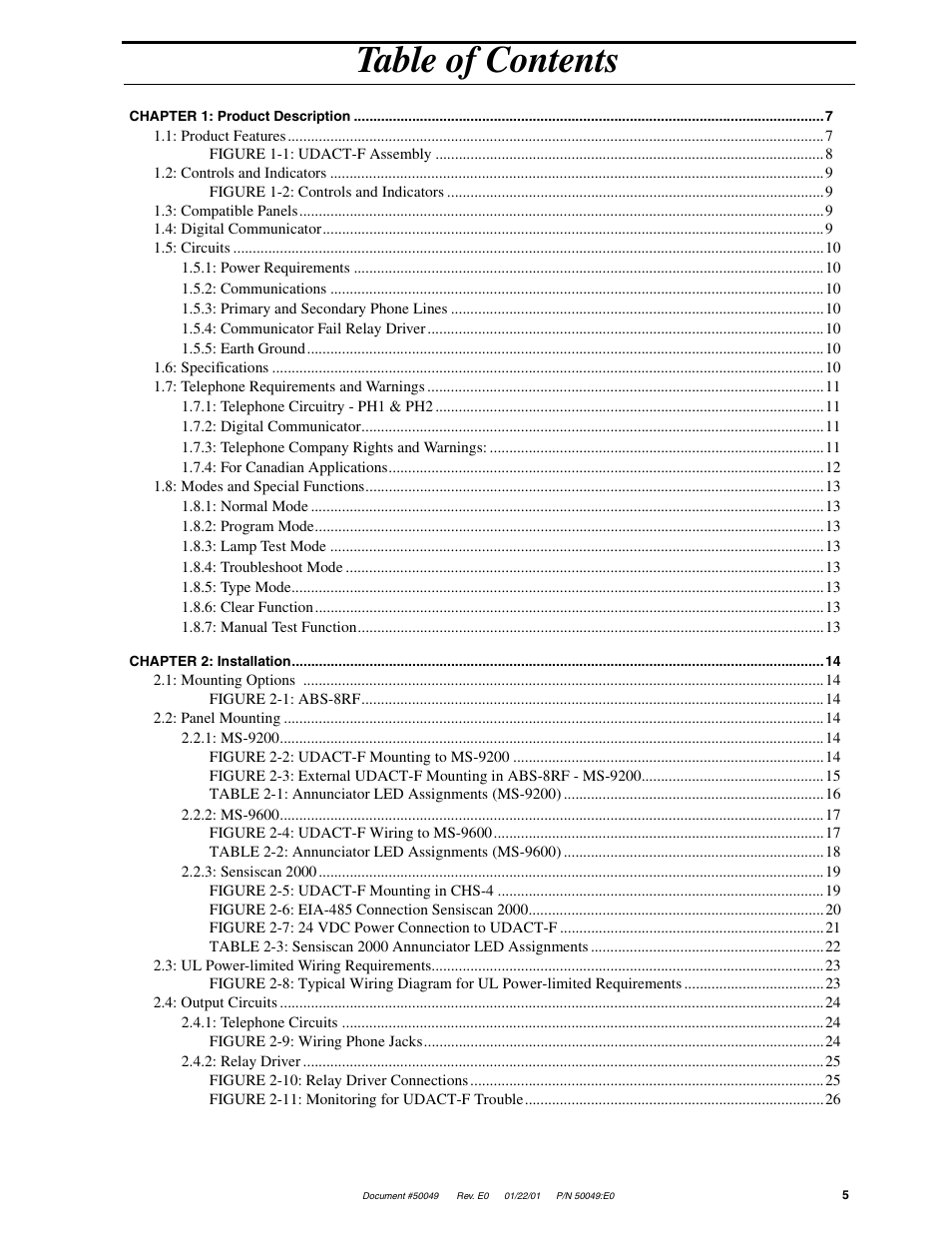 Fire-Lite UDACT-F Universal Digital Alarm Communicator Transmitter User Manual | Page 5 / 68