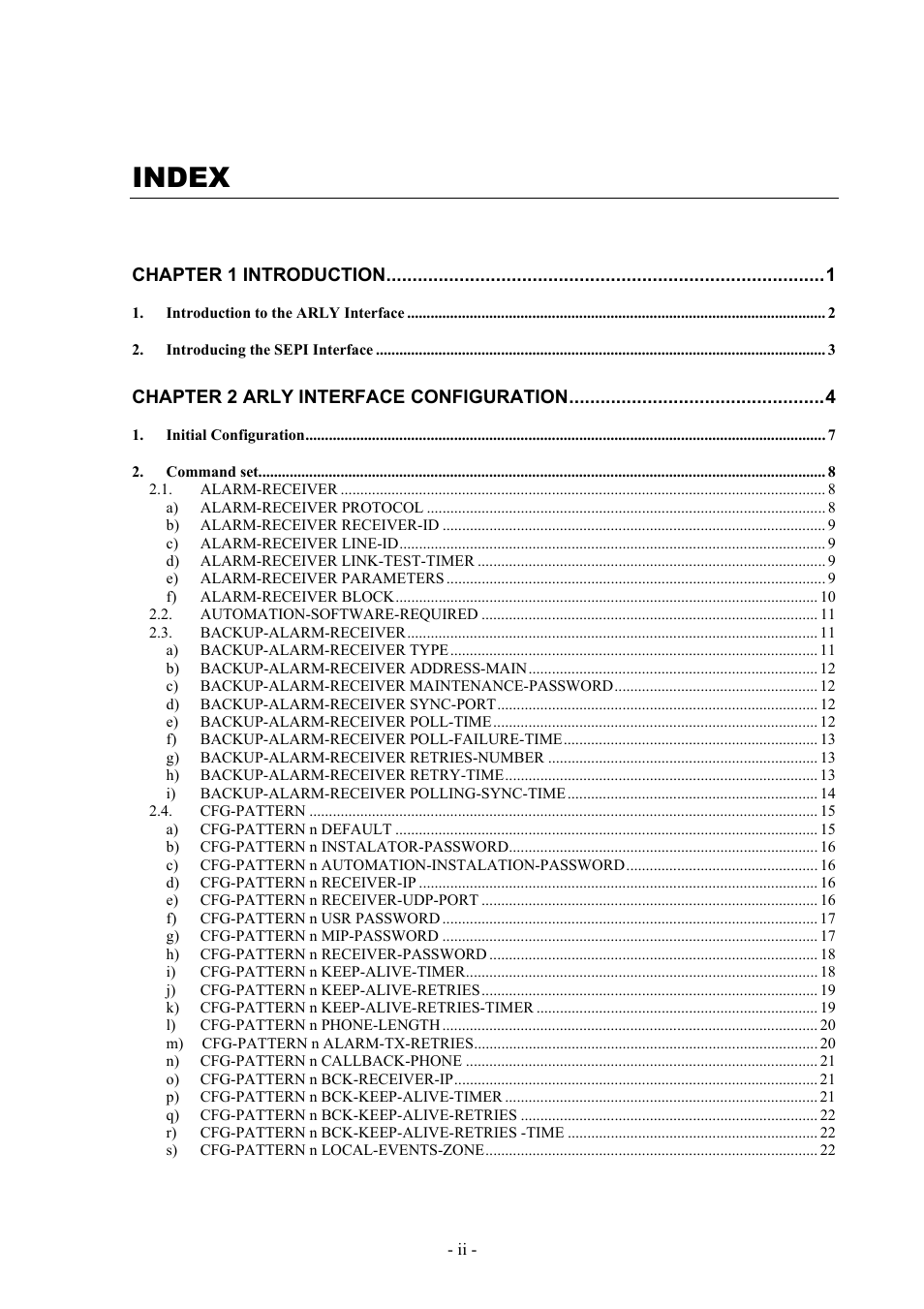 Index | SilentKnight VisorAlarm ARLY Interface User Manual | Page 2 / 97