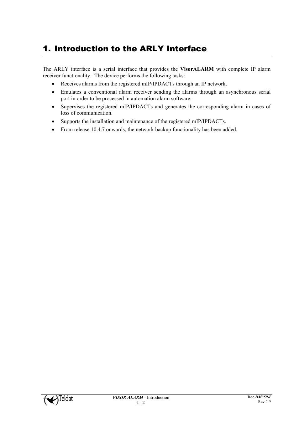 Introduction to the arly interface | SilentKnight VisorAlarm ARLY Interface User Manual | Page 7 / 97