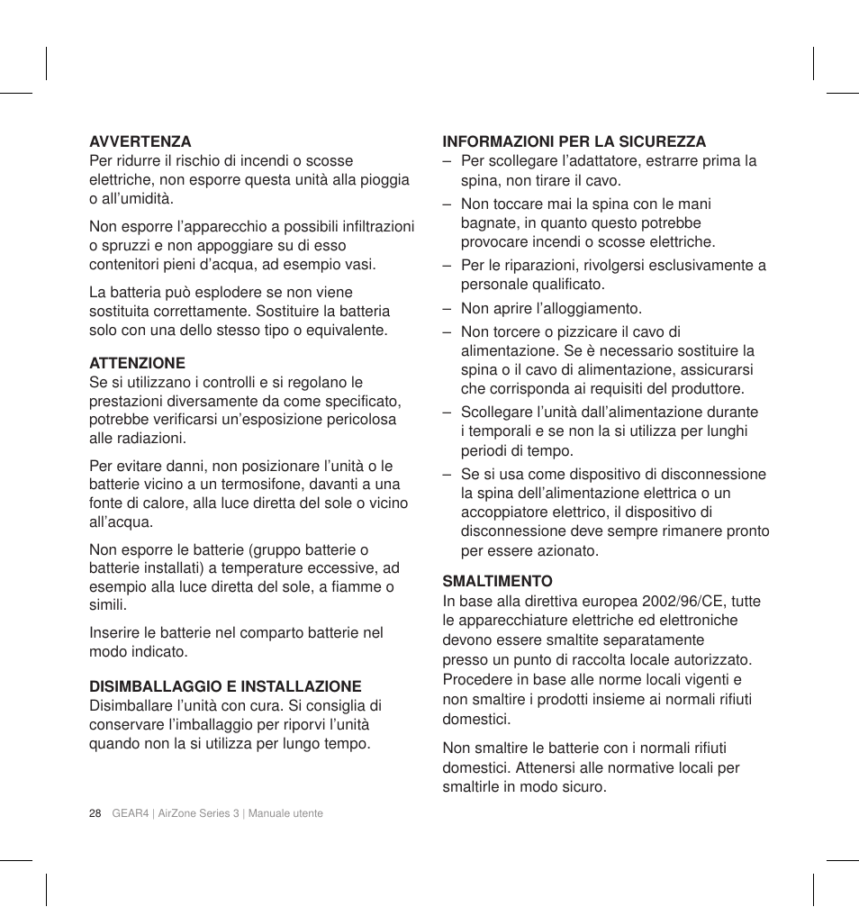 GEAR4 AirZone Series 3 User Manual | Page 31 / 66