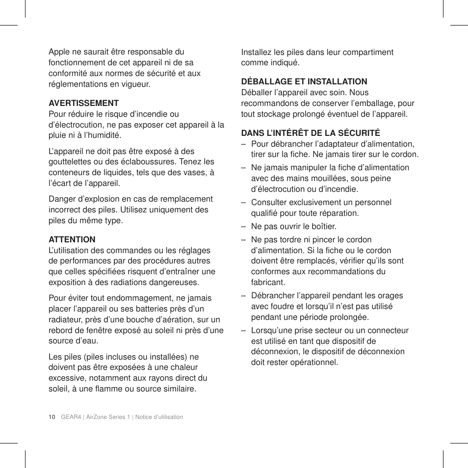 GEAR4 AirZone Series 1 User Manual | Page 12 / 62