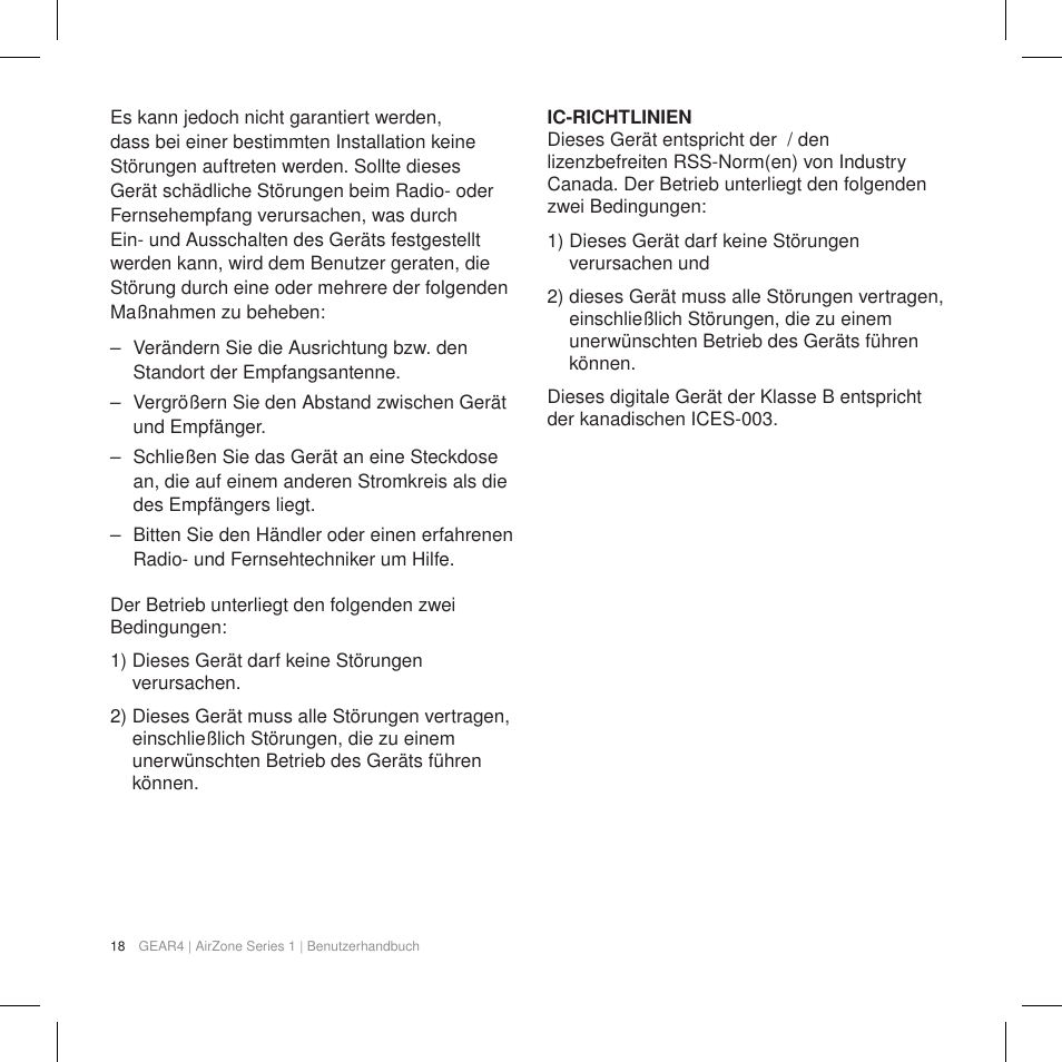 GEAR4 AirZone Series 1 User Manual | Page 20 / 62