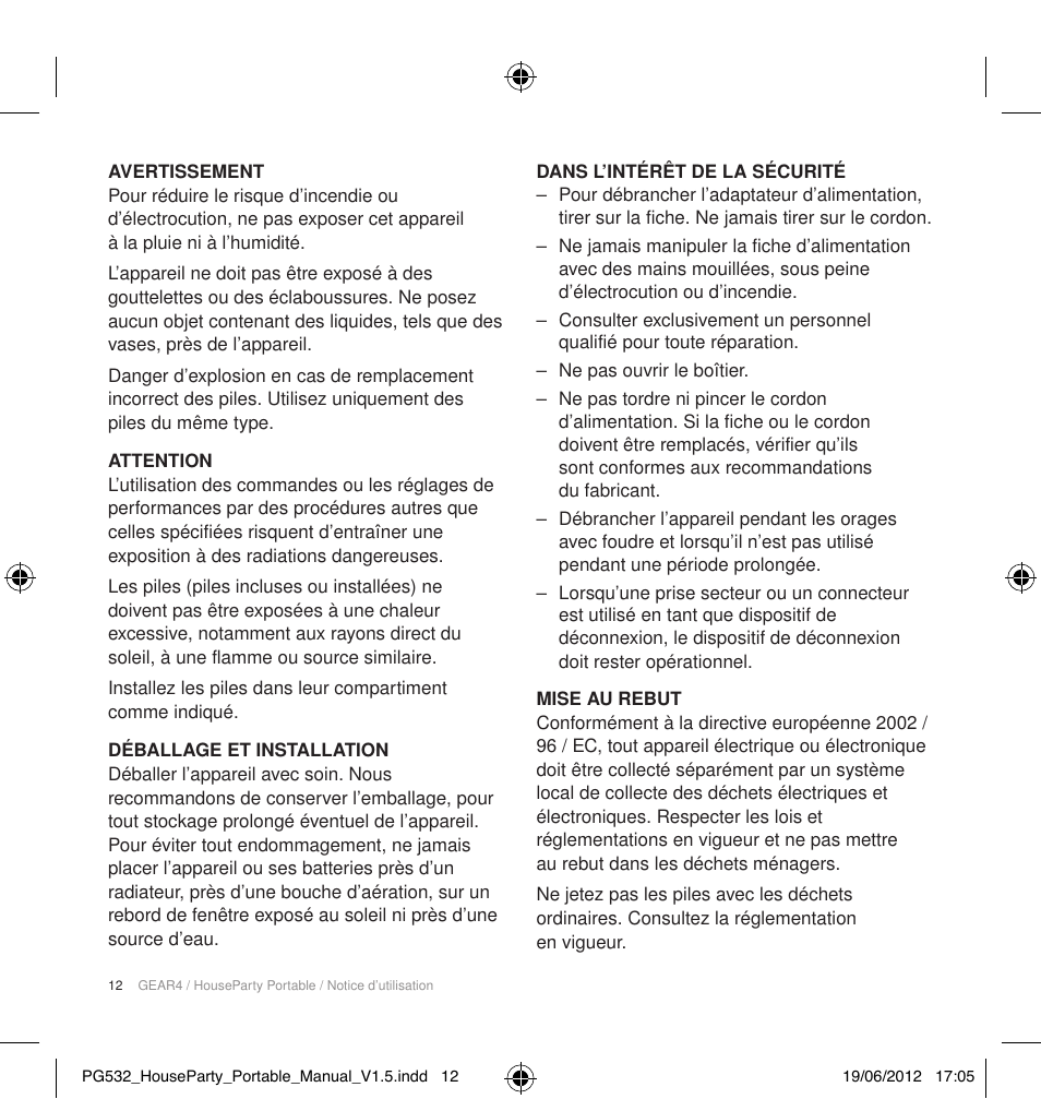 GEAR4 HouseParty Portable User Manual | Page 13 / 71