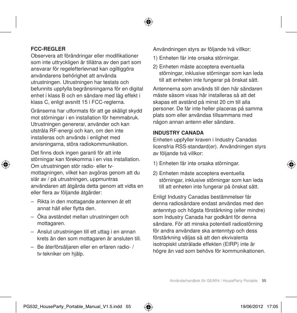 GEAR4 HouseParty Portable User Manual | Page 56 / 71