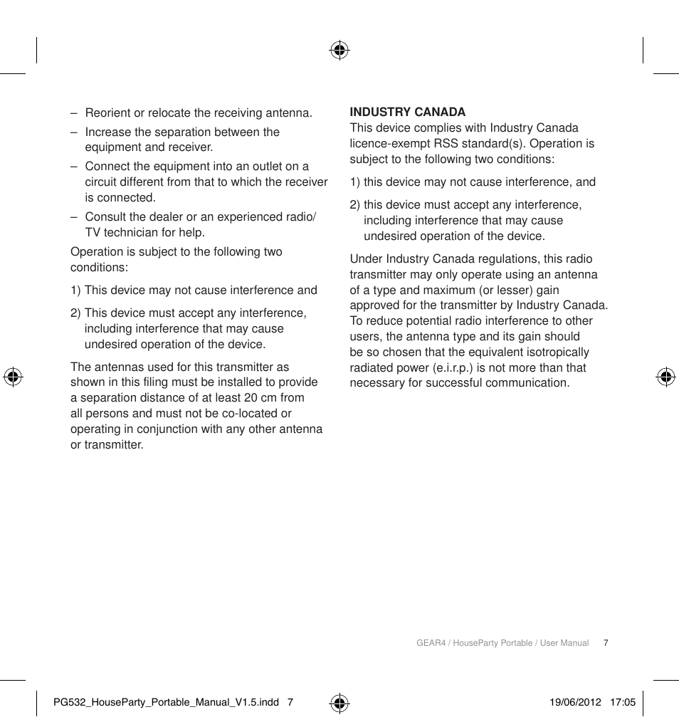 GEAR4 HouseParty Portable User Manual | Page 8 / 71