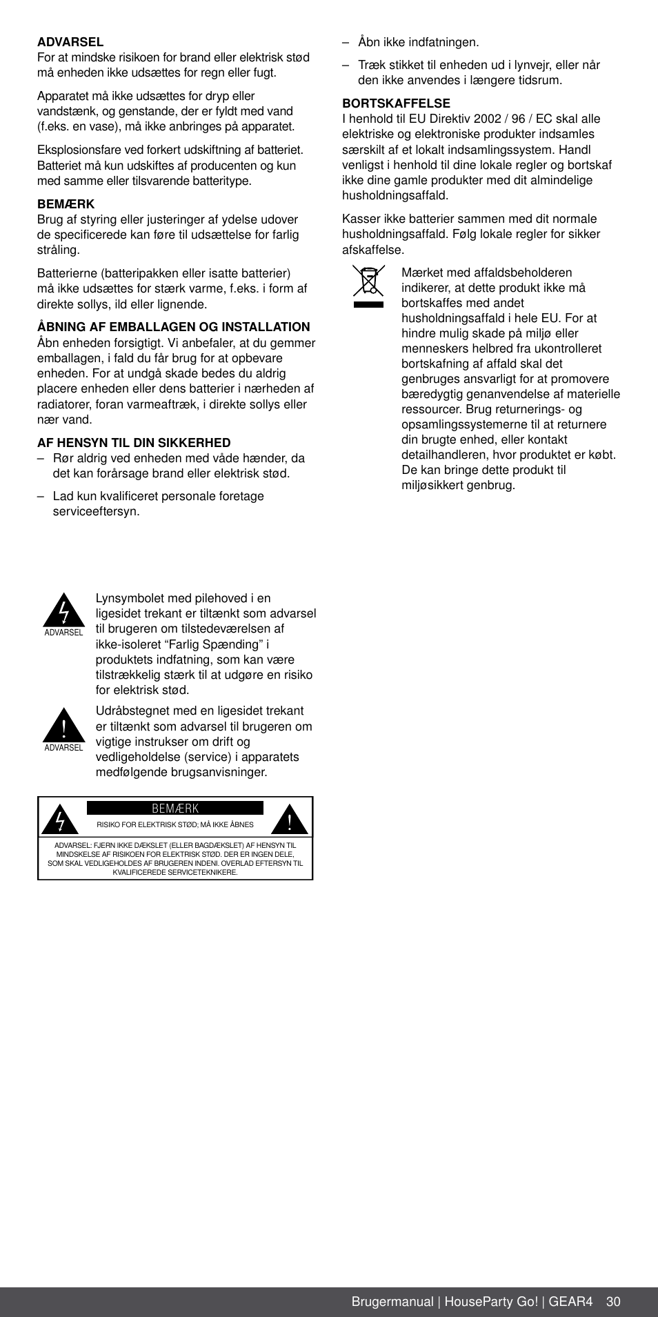 GEAR4 HouseParty Go User Manual | Page 30 / 46