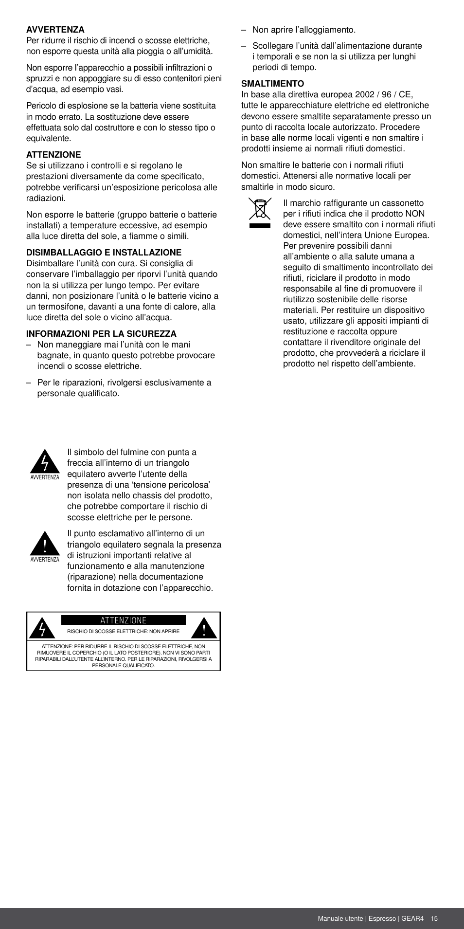 GEAR4 Espresso User Manual | Page 15 / 46