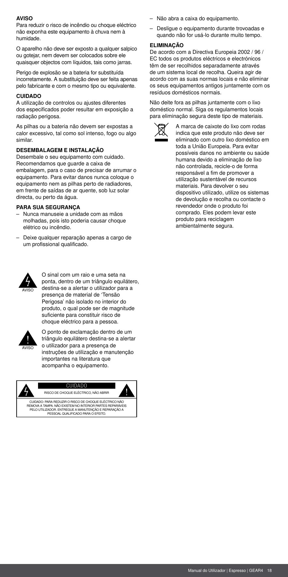 GEAR4 Espresso User Manual | Page 18 / 46