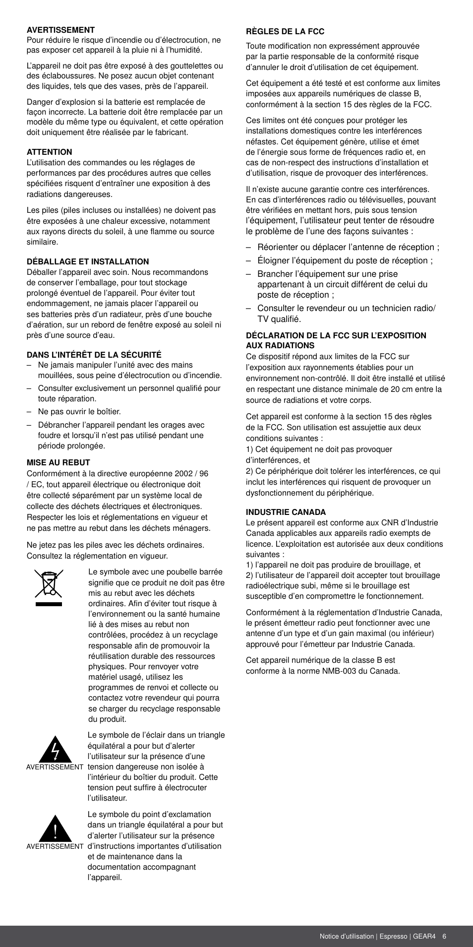 GEAR4 Espresso User Manual | Page 6 / 46