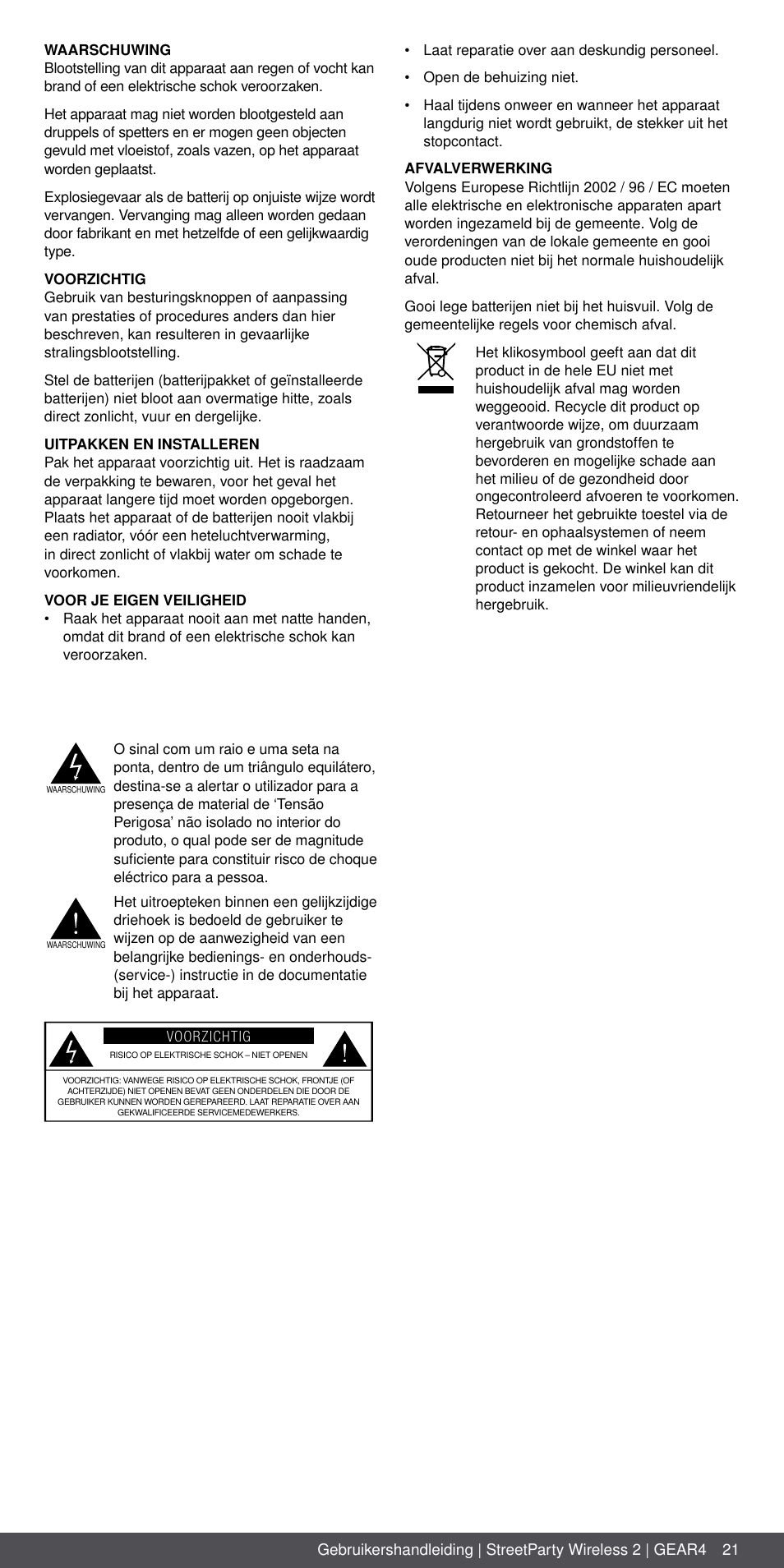 GEAR4 StreetParty Wireless 2 User Manual | Page 21 / 46