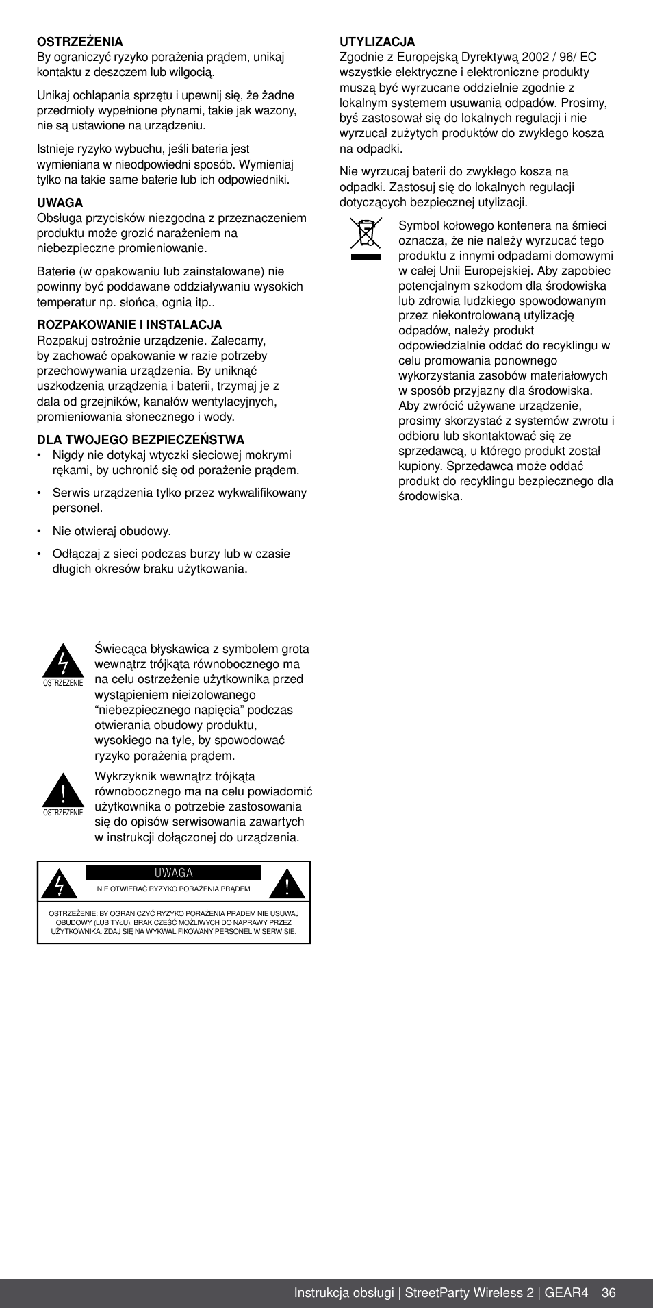 GEAR4 StreetParty Wireless 2 User Manual | Page 36 / 46